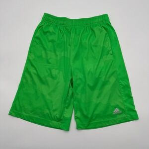 Adidas Boys Green Geometric Honeycomb Athletic Shorts XL 18 Basketball Gym